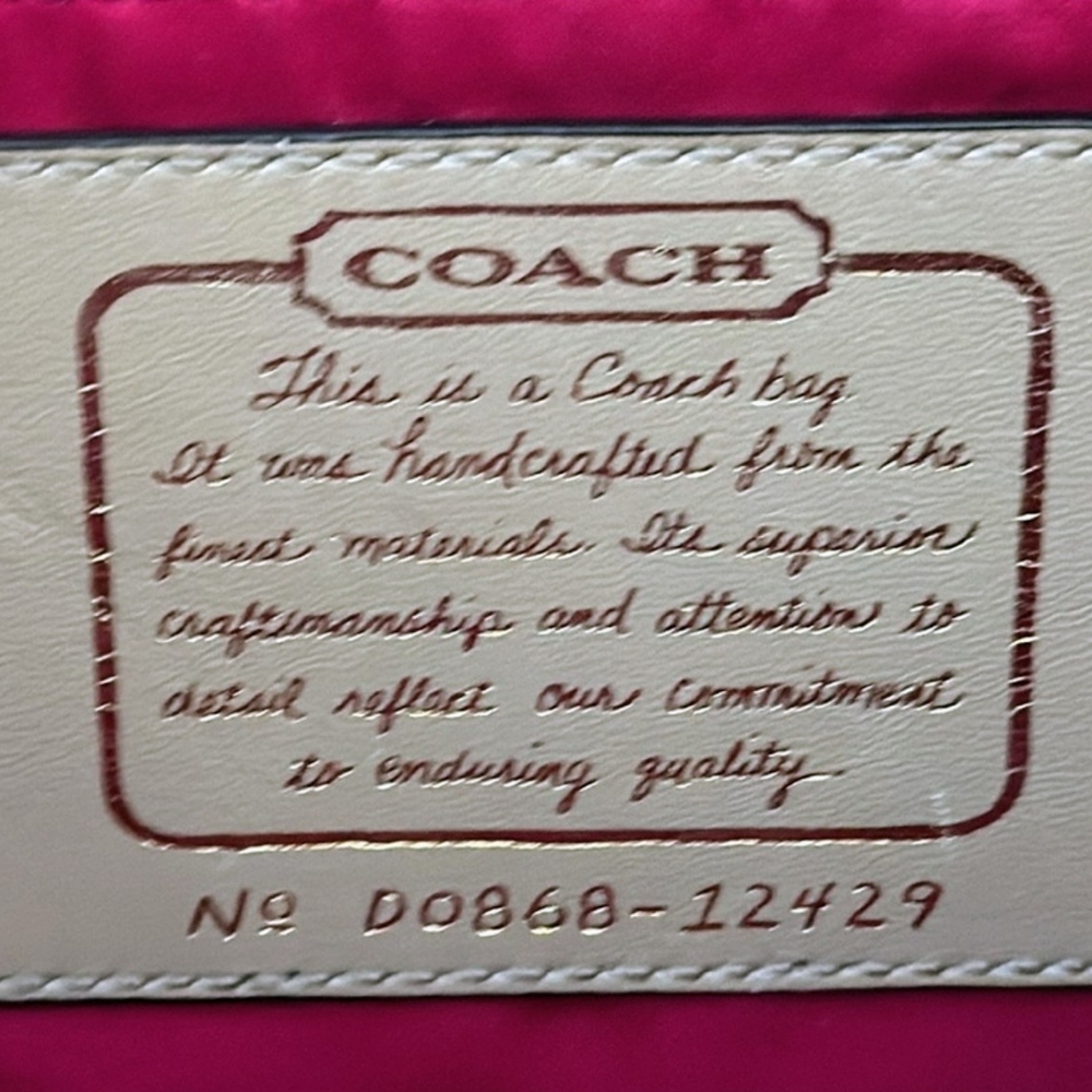 Coach Beige and Brown Signature Tote - Picture 7 of 13